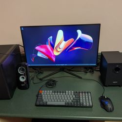 
Full Desktop Setup. PC, Monitor, Mouse, Keybaord, Speakers