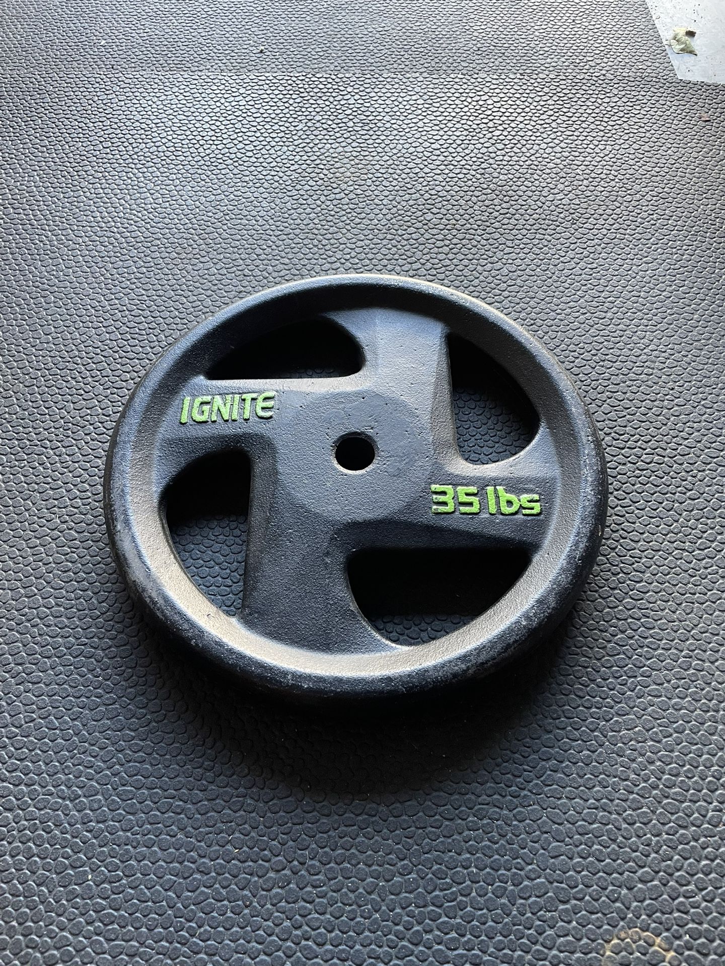 Single 35lbs IGNITE Standard Weight Plate… Home Gym Fitness… $30 Price is Firm!