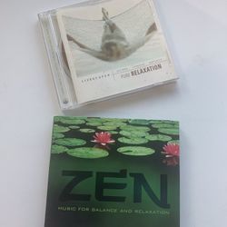 Two CD’s bundle:  2 CD Set of Zen Music For Balance and Relaxation.  1 CD of Pure Relaxation by Lifescapes, Escape Unwind and Reflect. 