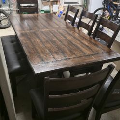 Rustic Dining Room Table 80" Long 40"Wide With Optional Extender
