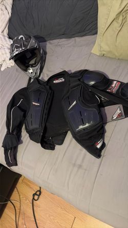 Motorcycle helmet and body armor