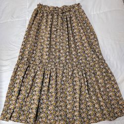 Long Length Floral Free People Skirt 