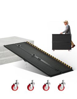 CAMMOO 6 FT Portable Wheelchair Ramp-800LBS Heavy-Duty, High-Strength Aluminum Alloy with 4 Adjustable Legs