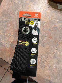 Wrap-It Heavy-Duty 1.5 in. W X 10 in. L Black Storage Straps 50 lb