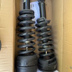 Stock Ford F-150 Shocks and 2.5 Kyx Leveling Pucks 