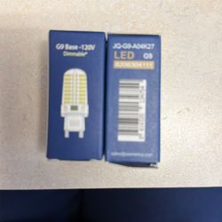 NEW 2-Pack G9 Base LED Dimmable Light Bulbs, 120V, 4W