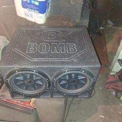 Kicker 10 Inch Subwoofers In Q Bomb Ported Enclosure