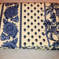 Authentic Provencal French Fabric_Sunflowers & Olives Design_Never Used/Excellent Condition