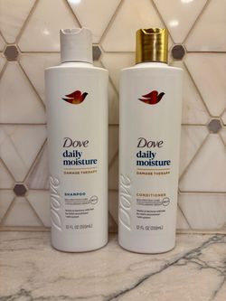 Dove Daily Moisture Damage Therapy shampoo and conditioner. New
