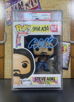 FUNKO POP STEVE AOKI 192 AUTOGRAPH SIGNED PSA GRADED 10 STEVE AOKI