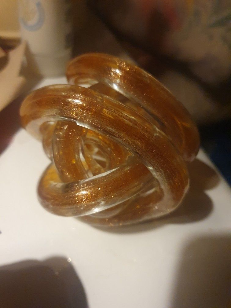 Infinity Knot paperweight/desk art