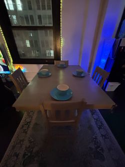 Solid wood table