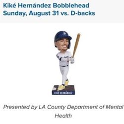 Dodgers vs. D’Backs - Aug. 31 Kike bobblehead Night for $70