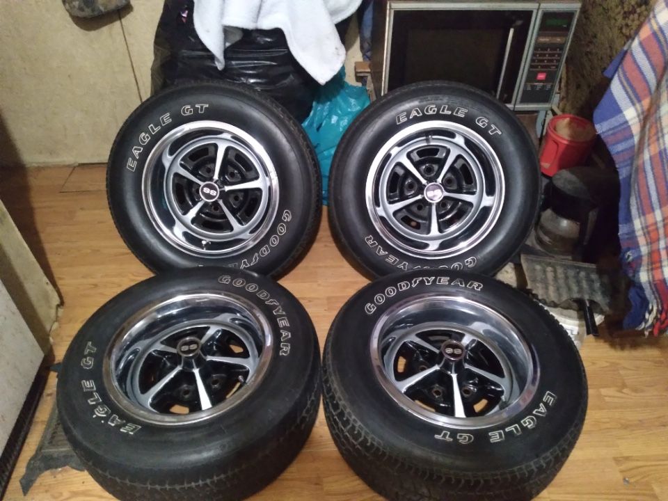 69 70 Camaro Nova Chevelle El Camino 14x7 Rally Rims Wheels & Caps SS ...
