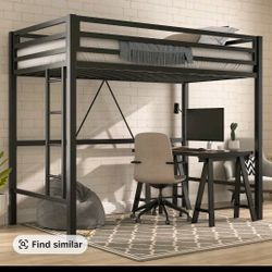 Metal loft Bed - Twin Size 