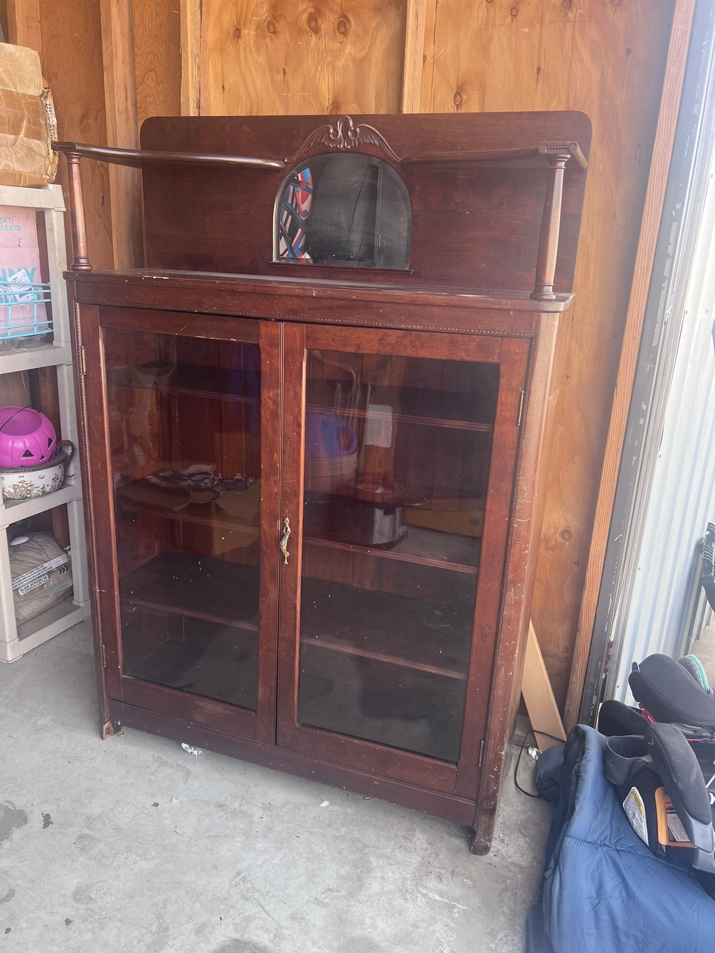 Antique Cabinet With Glass Door