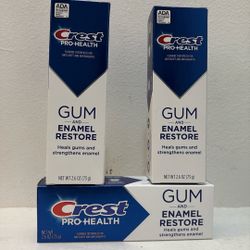 Crest Pro Health Gum And Enamel Restore Toothpaste Bundle Set