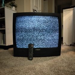REMOTE INCLUDED Vintage Phillips Magnavox CRT Tv Television 25” inch