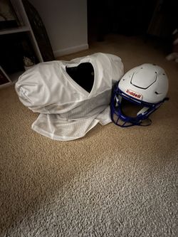 Russell Speed flex and Riddell Power shoulder pads