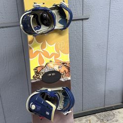 Used Snow Board With Burton Boots 