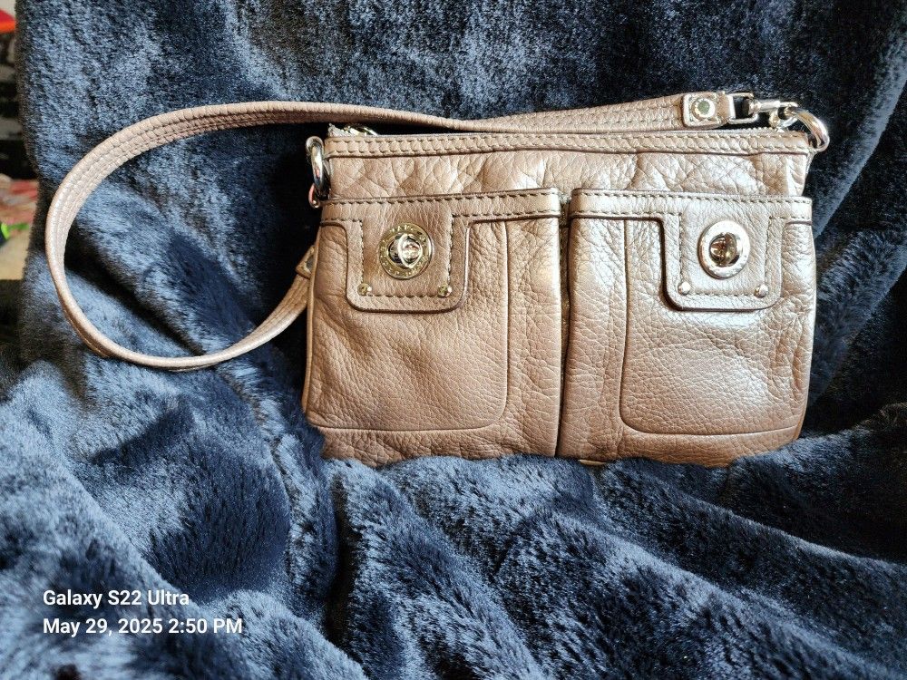 Small Bronze Leather Marc Jacobs Handbag Purse Bag