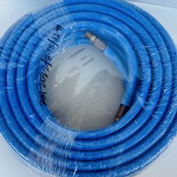  3/8’’ PVC Air Hose 50FT with 1/4’’ NPT Brass Fittings, 300PSI
