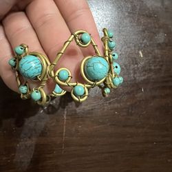 Turquoise Hand Made Bracelet  Vintage Style.