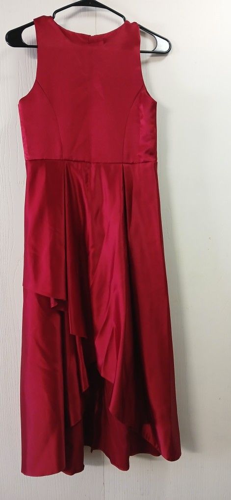 Red Satin Dress For Girls 10-11yrs