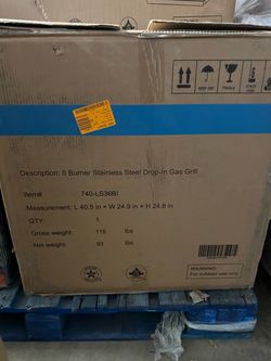 5 Burner Stainless Steel Drop-In Gas Grill
