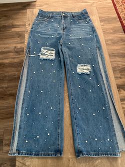 Wide leg jeans