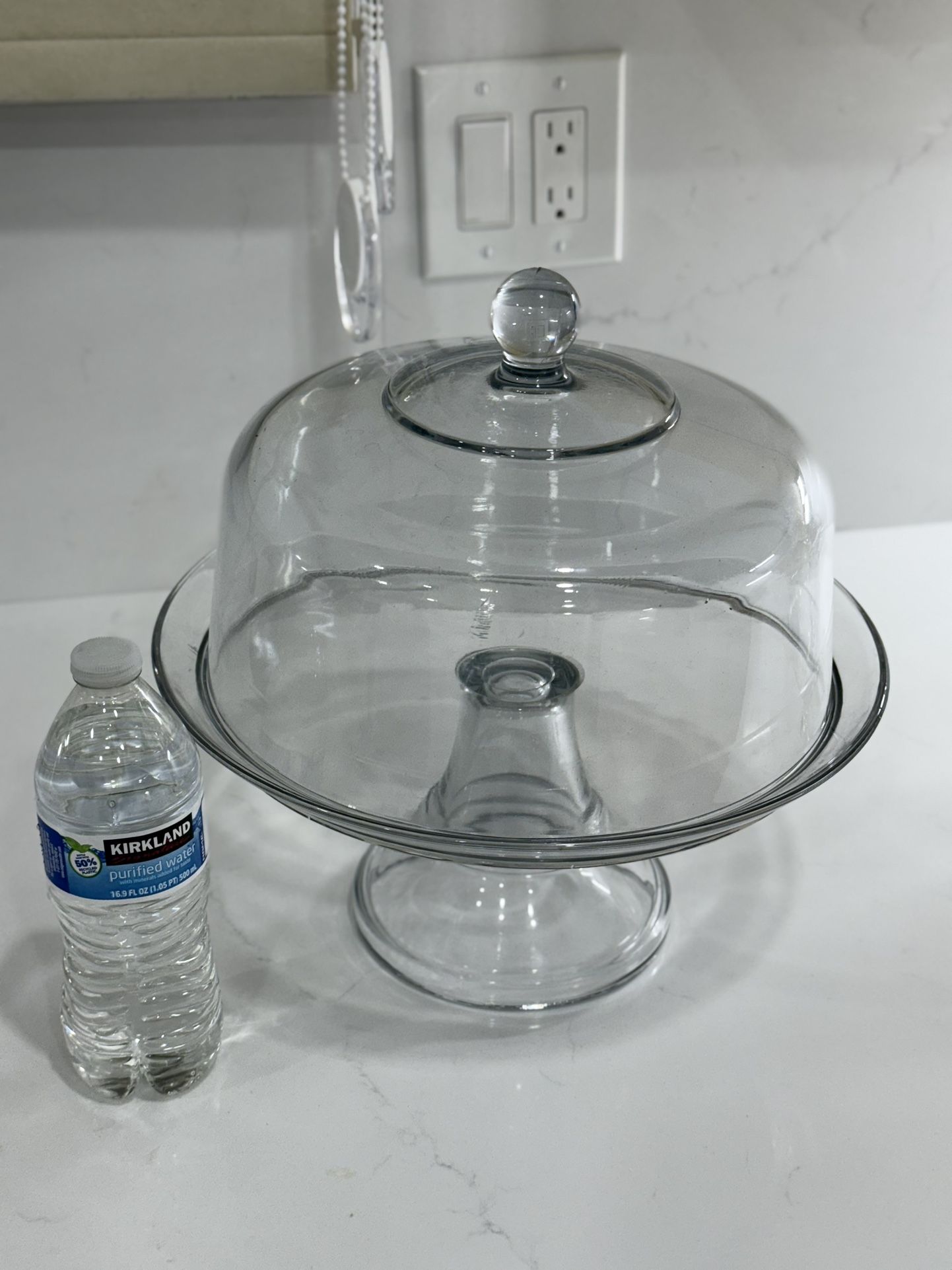 Glass Cake Stand With Lid Display
