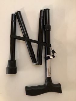 Pepe - Folding Canes for Seniors Adjustable, Aluminum Walking Canes for Balance, Lightweight, Black Foldable Cane. A74
