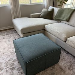 Large Square Light Blue Ottoman - Target Brand