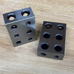 123 gage blocks 1x2x3 (11hole) setup jig fixture pair Machinist tools Cnc haas,