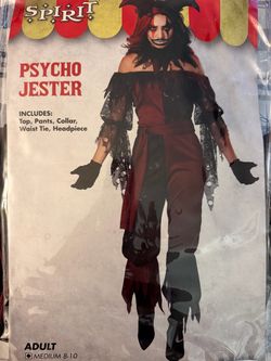 Spirit Psycho Jester Halloween Costume Adult Medium