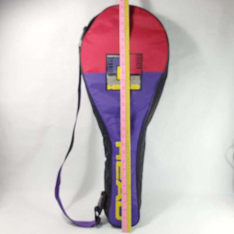 Head Tennis Multiple Rackets 2-3 Carry Bag Flap Closure Fron Pocket Purple Yellow Red