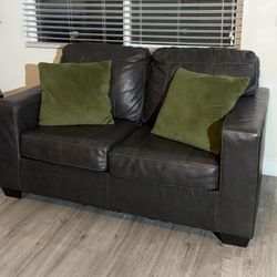Leather, Dark Brown Couches 