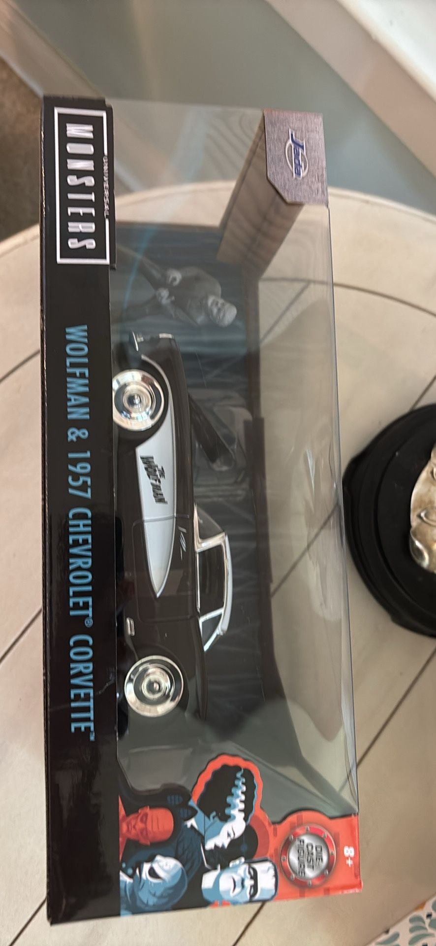 Universal Monsters Diecast Wolfman & 1957 Chevrolet Corvette