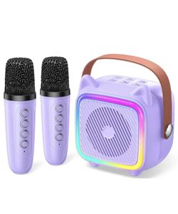 SXH Mini Karaoke Machine for Kids, Portable Bluetooth Speaker with Wireless Microphone, Toys Gifts for Girls Ages 4, 5, 6, 7, 8, 9, 10, 11, 12+ Year O