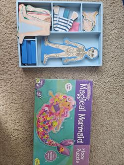 Floor puzzle and  melissa and doug anatomy