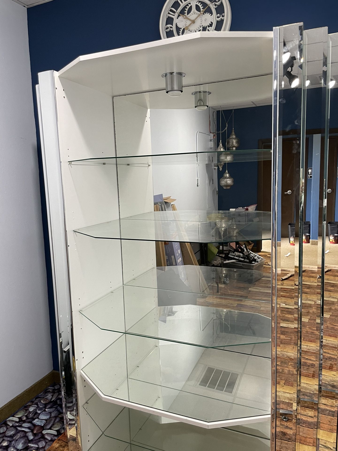 Glass & Mirror Shelf Cabinet 