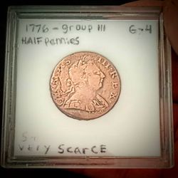  Machine Mill Colonial Half Penny 