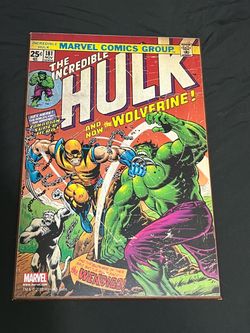 Vintage Marvel Comics Incredible Hulk 181 wood comic book Wall Hanging Decoration