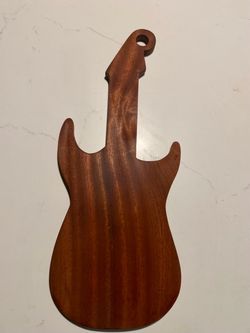 Sapele Wood Guitar-Shaped Wooden Cutting Board