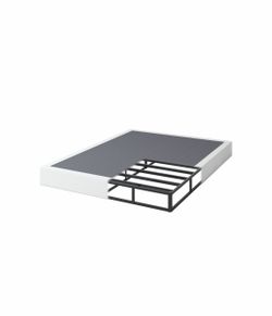 Queen Box Spring 7 Inch Heavy Duty Metal Mattress Foundation Non-Slip, Tool-Free Assembly, 3000lbs Max Weight Capacity, Noise-Free Design, Washable Fa