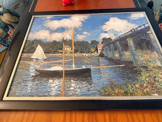 Monet Bridge at Argenteuil Framed Art Print