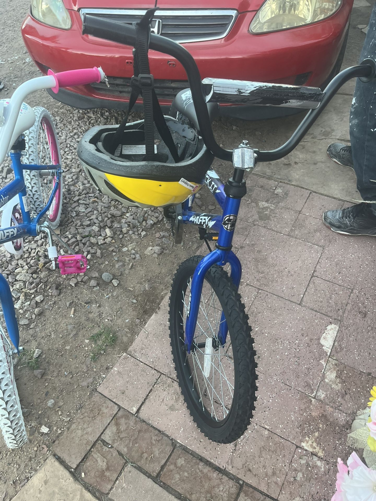 Bicycle with helmet included, $120 each. They’re brand new.