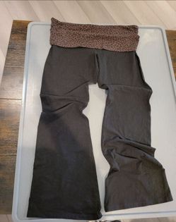 🖤 PINK Victoria's Secret Black Yoga Pants with Leopard Waistband - Women's XL 🖤