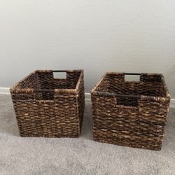 Wicker cube Shelf storage Totes
