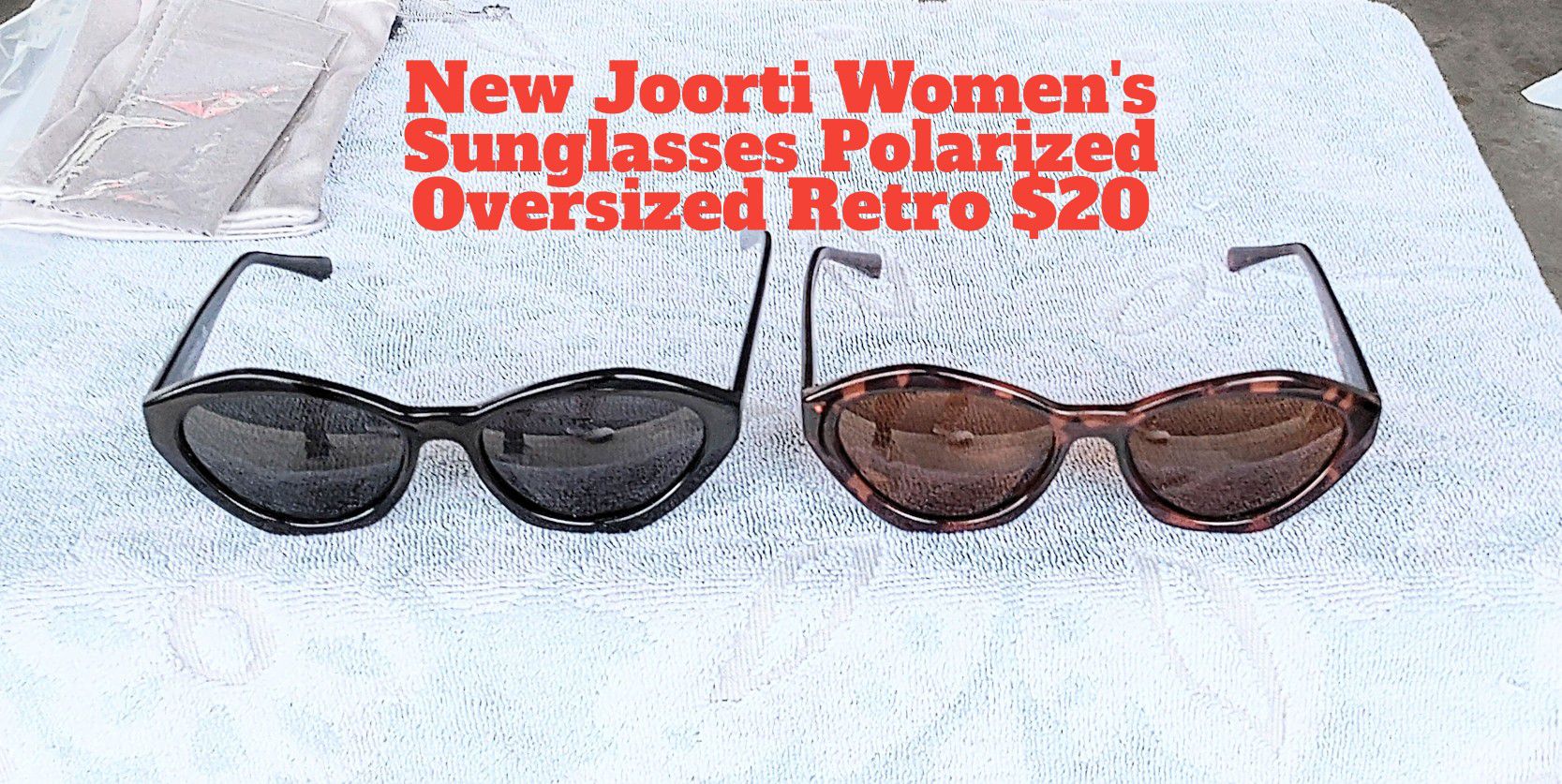New Joorti Women's Polarized Oversized Retro Sunglasses 